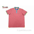 Jersey 65% ​​poliestere 35% cotone melange con colletto a contrasto